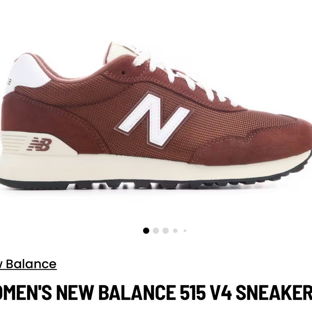 New Balance Women's Sneaker - Rust Brown and White